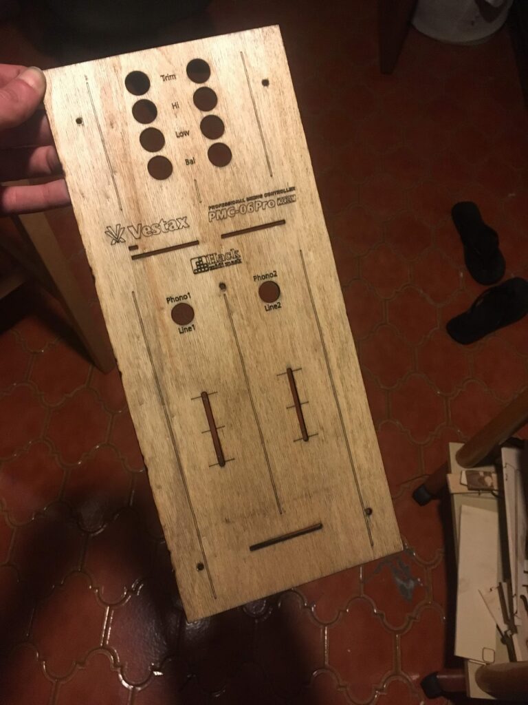 Custom faceplate for Vestax PMC-06 DJ mixer